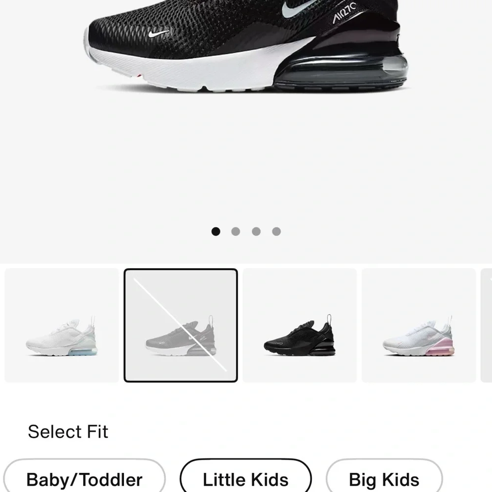 Nike Kids Black and White Air Max Sneakers - Picture 5 of 5